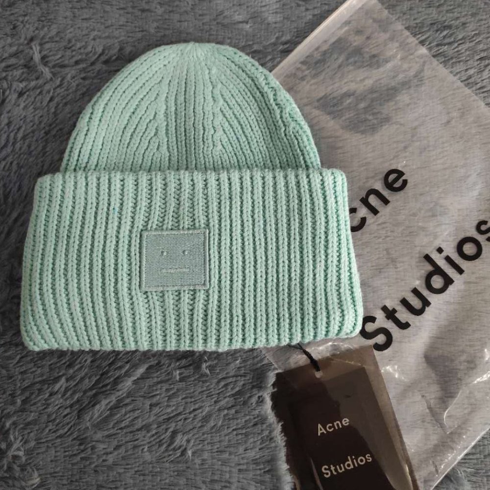 Acne Studios Pansy Beanie Pea Mint